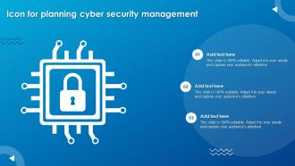 Icon For Planning Cyber Security Management