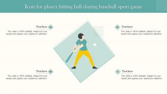 Icon For Player Hitting Ball During Baseball Sport Game