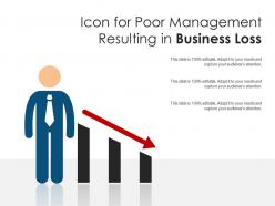 Icon for poor management resulting in business loss