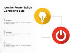 Icon for power switch controlling bulb