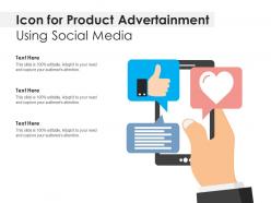 Icon For Product Advertainment Using Social Media
