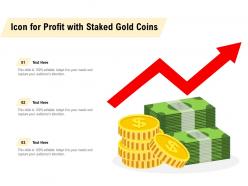 Icon for profit with staked gold coins