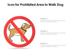Icon for prohibited area to walk dog