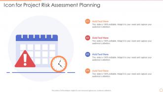 Icon For Project Risk Assessment Planning