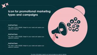 Icon For Promotional Marketing Types And Campaigns