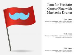 Icon for prostate cancer flag with mustache drawn