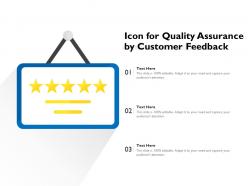 Icon for quality assurance by customer feedback