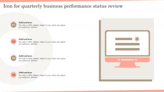 Icon For Quarterly Business Performance Status Review