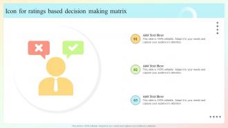 Icon For Ratings Based Decision Making Matrix