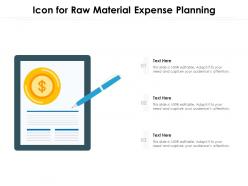 Icon for raw material expense planning
