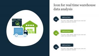 Icon For Real Time Warehouse Data Analysis