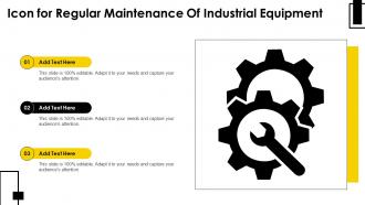 Icon For Regular Maintenance Of Industrial Equipment
