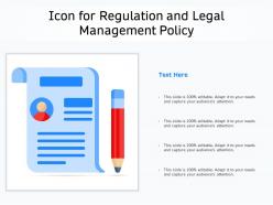 Icon for regulation and legal management policy