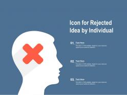 Icon for rejected idea by individual