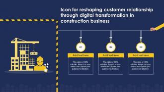 Icon For Reshaping Customer Relationship Through Digital Transformation In Construction Business