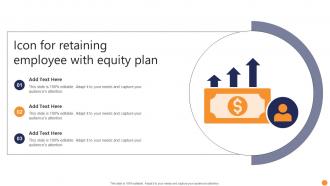 Icon For Retaining Employee With Equity Plan