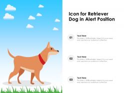 Icon for retriever dog in alert position