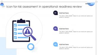 Icon For Risk Assessment In Operational Readiness Review