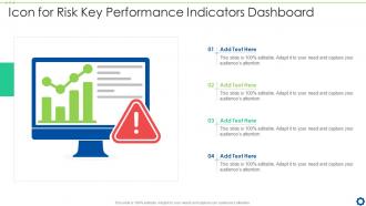 Icon For Risk Key Performance Indicators Dashboard