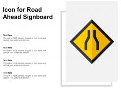 Icon for road ahead signboard