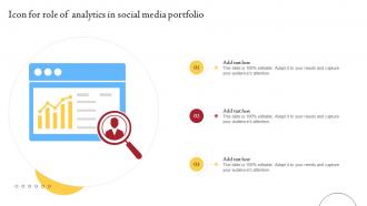 Icon For Role Of Analytics In Social Media Portfolio