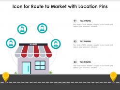 Icon For Route To Market With Location Pins