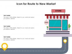 Icon for route to new market
