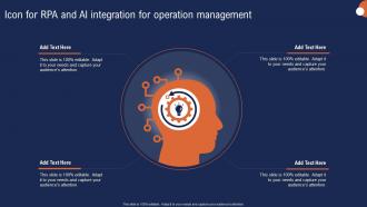 Icon For RPA And Ai Integration For Operation Management