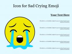 Icon for sad crying emoji
