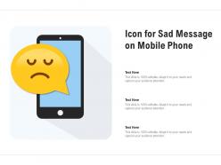 Icon for sad message on mobile phone