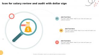 Icon For Salary Review And Audit With Dollar Sign