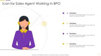 Icon For Sales Agent Working In Bpo