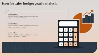 Icon For Sales Budget Yearly Analysis
