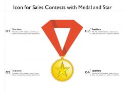 Icon for sales contests with medal and star