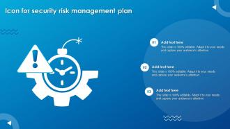 Icon For Security Risk Management Plan