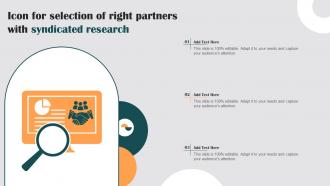 Icon For Selection Of Right Partners With Syndicated Research