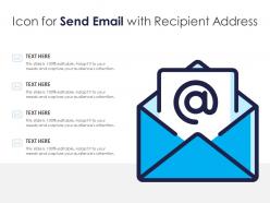 Icon for send email with recipient address