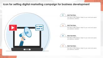 Icon For Setting Digital Marketing Campaign For Business Development