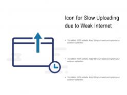 Icon for slow uploading due to weak internet