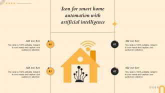 Icon For Smart Home Automation With Artificial Intelligence
