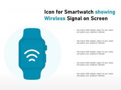 Icon for smartwatch showing wireless signal on screen