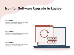 Icon for software upgrade in laptop