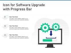 Icon for software upgrade with progress bar