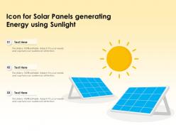 Icon For Solar Panels Generating Energy Using Sunlight