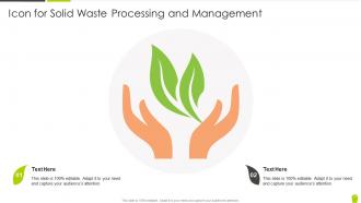 Icon For Solid Waste Processing And Management