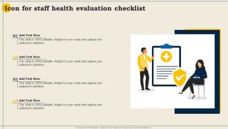 Icon For Staff Health Evaluation Checklist