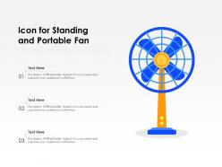 Icon for standing and portable fan