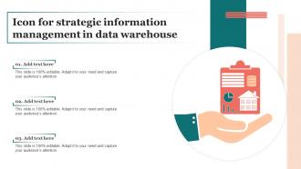 Icon For Strategic Information Management In Data Warehouse