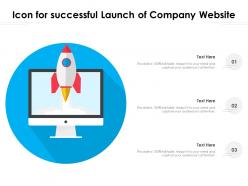 Icon for successful launch of company website