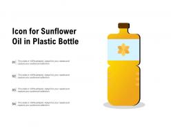 Icon for sunflower oil in plastic bottle